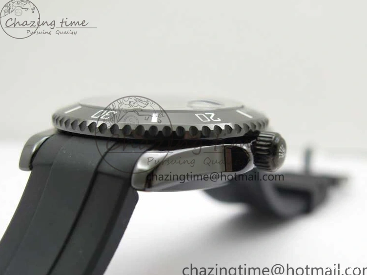 0109 Submariner 40mm Black Ceramic 5GF Best Edition Cream Dial on Black Rubber Strap SA Neat 2470